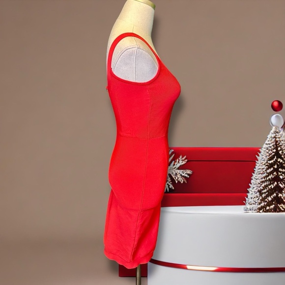BCBGMaxAzria Bright Red Sleeveless Bandage / Bodycon Style Mini Dress Size XS - Picture 11 of 12